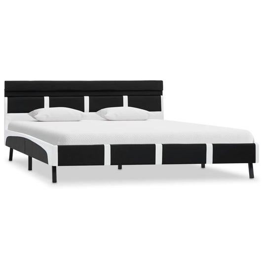 Bett mit LED-Beleuchtung ohne Matratze Schwarz 120x200 cm