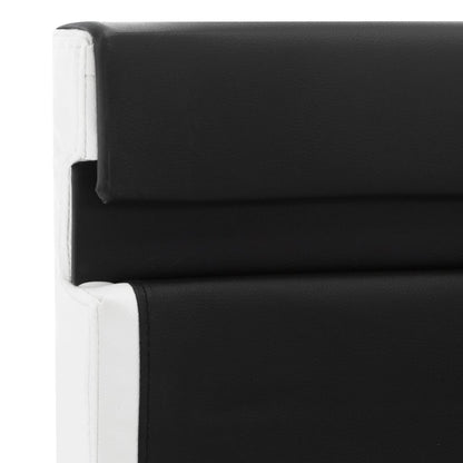 Bettgestell mit LED Schwarz Kunstleder 140x200 cm