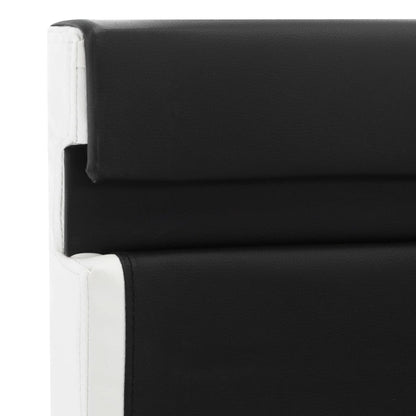 Bettgestell mit LED Schwarz Kunstleder 160x200 cm