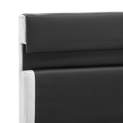 Bettgestell mit LED Grau Kunstleder 90×200 cm