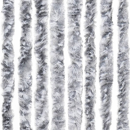 Insektenschutz-Vorhang Weiß und Grau 100x220 cm Chenille