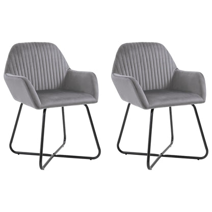 Spisestuestole 2 stk. Grey Velvet