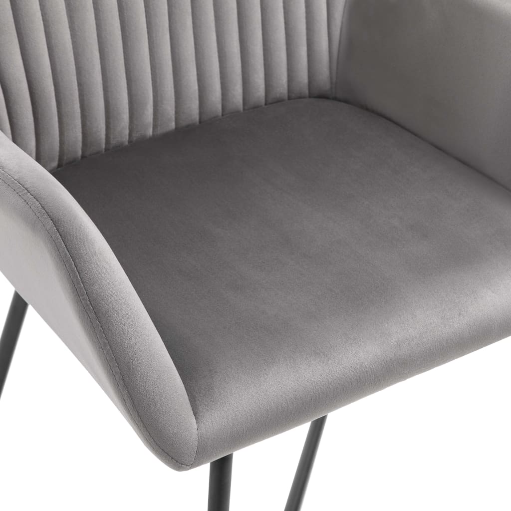 Spisestuestole 2 stk. Grey Velvet