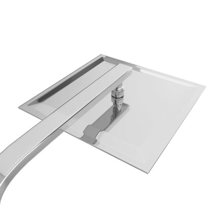 Doppelkopf-Duschset mit Thermostat Edelstahl