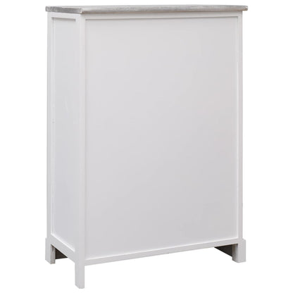 Sideboard mit 10 Schubladen Grau 113x30x79 cm Holz