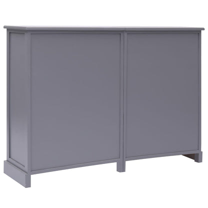 Sideboard mit 10 Schubladen Grau 113x30x79 cm Holz