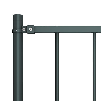 Zaunelement mit Pfosten Pulverbeschichteter Stahl 1,81x0,75 m Anthrazit