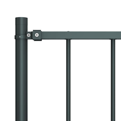 Zaunelement mit Pfosten Pulverbeschichteter Stahl 1,81x1 m Anthrazit