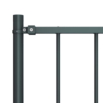 Zaunelement mit Pfosten Pulverbeschichteter Stahl 1,81x1,25 m Anthrazit