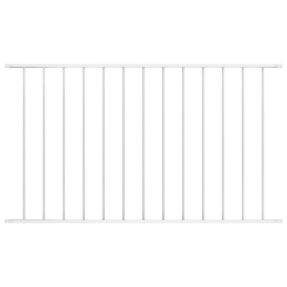Zaunelement Pulverbeschichteter Stahl 1,7x1,25 m Weiß