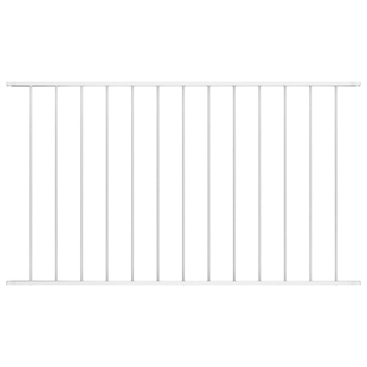 Zaunelement Pulverbeschichteter Stahl 1,7x1,25 m Weiß