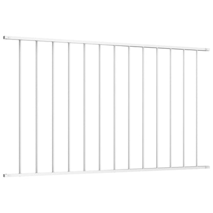 Zaunelement Pulverbeschichteter Stahl 1,7x1,25 m Weiß