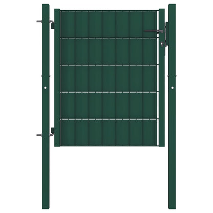 Hegnslåg PVC og Stål 100x81 cm Grøn