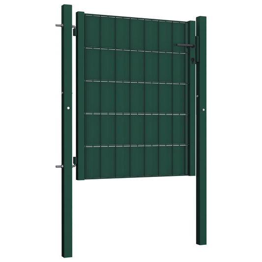 Hegnslåg PVC og Stål 100x81 cm Grøn
