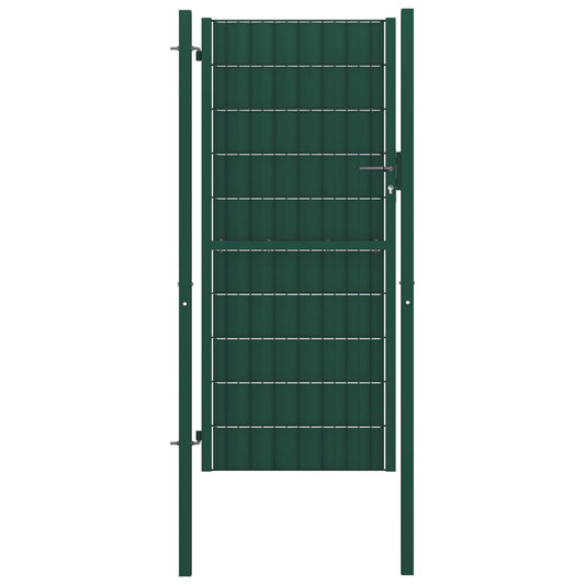 Hegnslåge PVC og Stål 100x204 cm Grøn