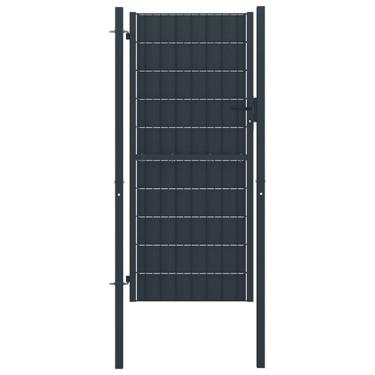 Hegnslåg PVC og Stål 100x164 cm Antracit