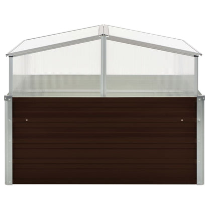 Gewächshaus Braun 100 x 100 x 85 cm Verzinkter Stahl
