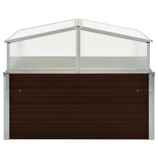 Gewächshaus Braun 100 x 100 x 85 cm Verzinkter Stahl