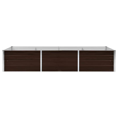 Garten-Hochbeet Braun 240 x 80 x 45 cm Verzinkter Stahl