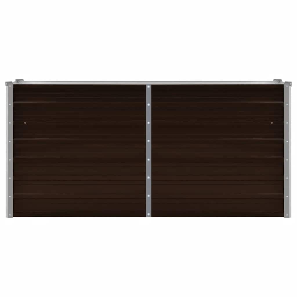 Garten-Hochbeet Braun 160 x 40 x 77 cm Verzinkter Stahl