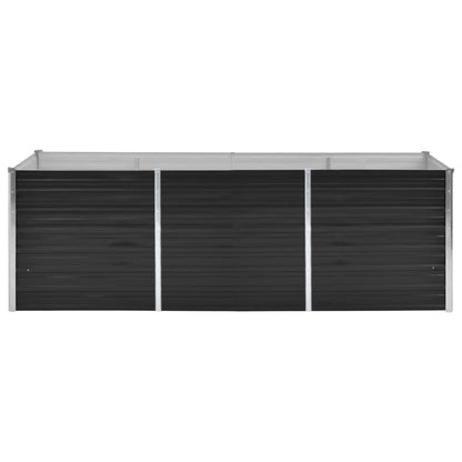 Garten-Hochbeet Anthrazit 240 x 80 x 77 cm Verzinkter Stahl