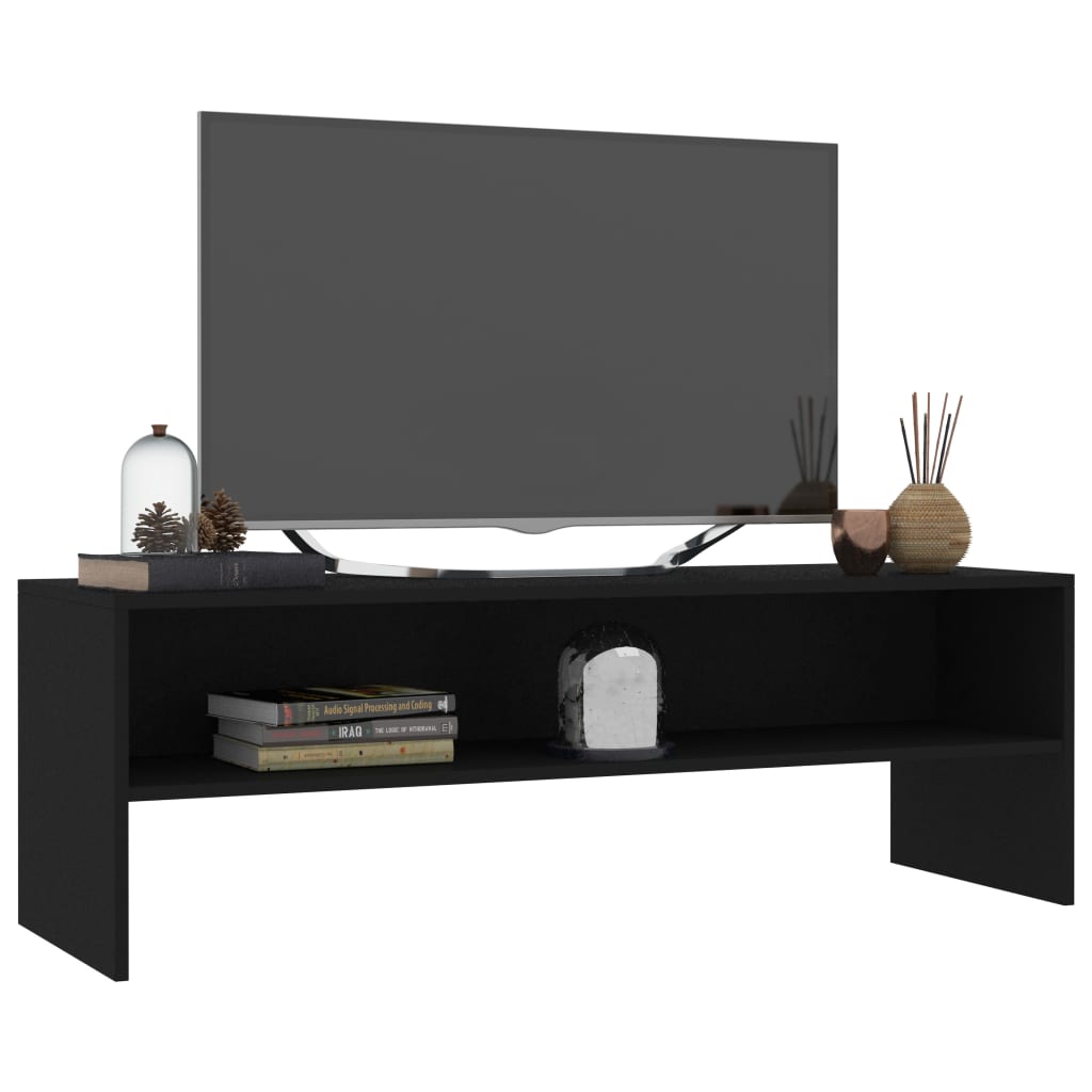 TV-skab Sort 120x40x40 cm Træ Materiale