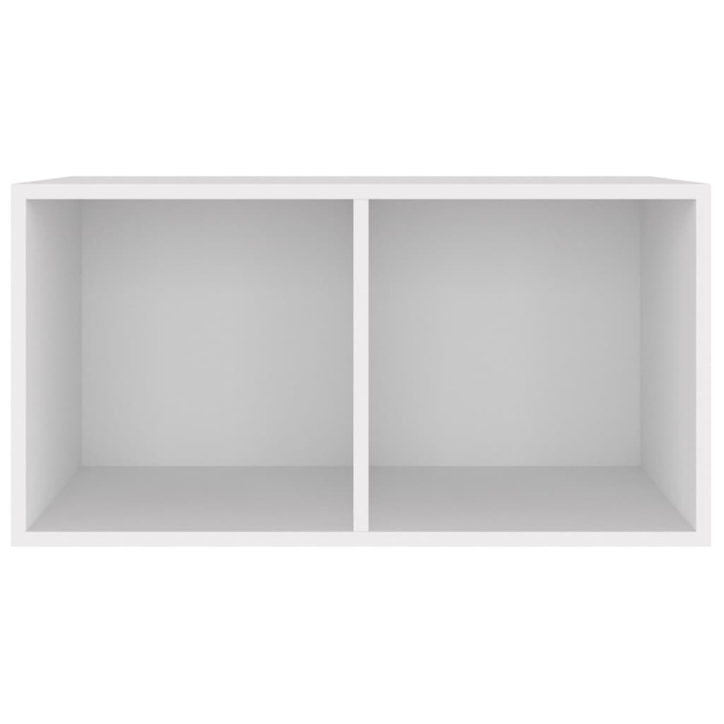 Schallplatten-Aufbewahrungsbox Weiß 71x34x36 cm Holzwerkstoff