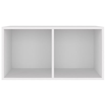 Schallplatten-Aufbewahrungsbox Weiß 71x34x36 cm Holzwerkstoff
