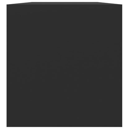 Schallplatten-Aufbewahrungsbox Schwarz 71x34x36cm Holzwerkstoff
