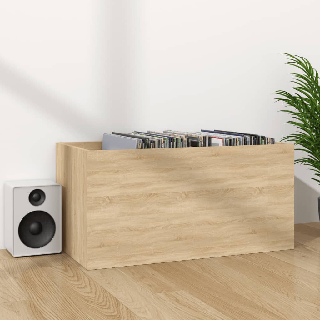 Schallplatten-Aufbewahrungsbox Sonoma Eiche 71x34x36 cm
