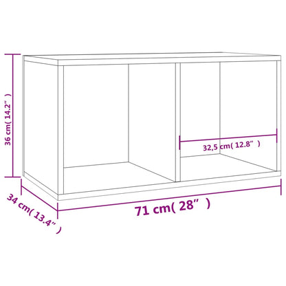 Schallplatten-Aufbewahrungsbox Sonoma Eiche 71x34x36 cm
