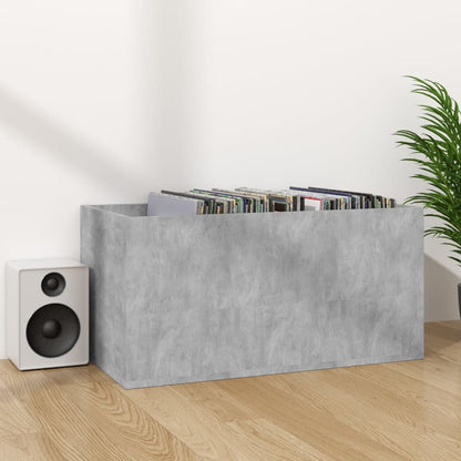 Schallplatten-Aufbewahrungsbox Betongrau 71x34x36 cm