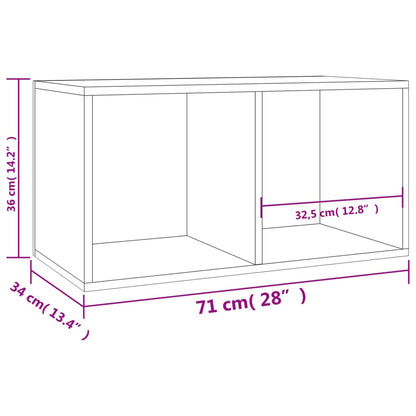 Schallplatten-Aufbewahrungsbox Betongrau 71x34x36 cm