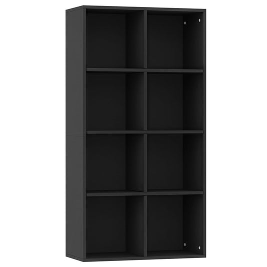 Bücherregal/Sideboard Schwarz 66×30×130 cm Holzwerkstoff