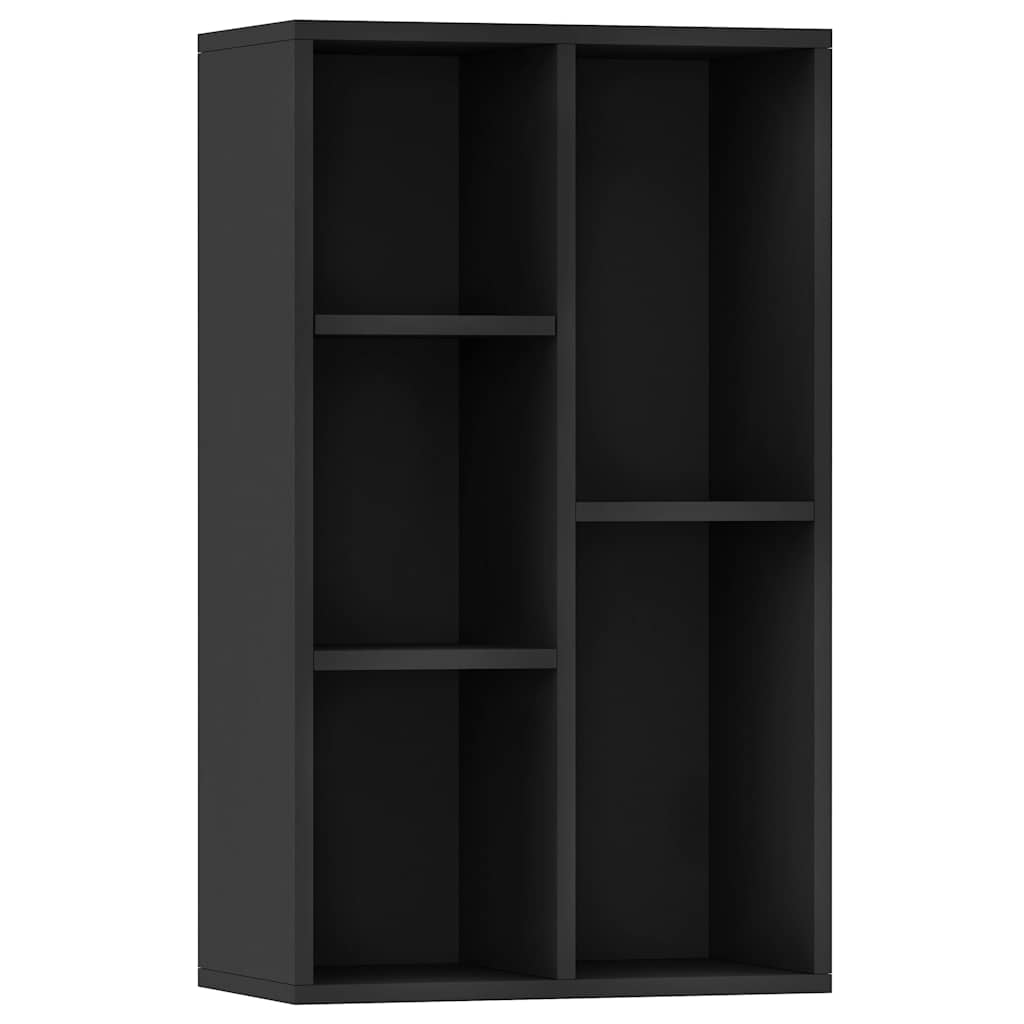 Bücherregal/Sideboard Schwarz 50x25x80 cm Holzwerkstoff