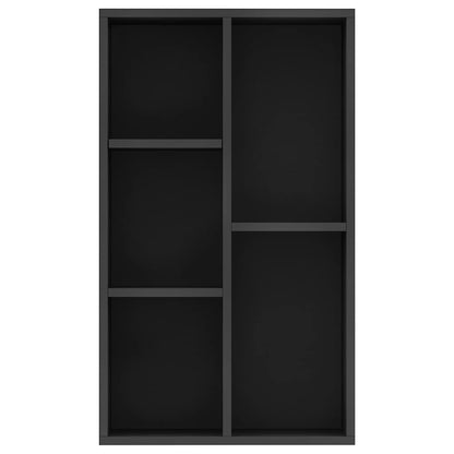 Bücherregal/Sideboard Schwarz 50x25x80 cm Holzwerkstoff