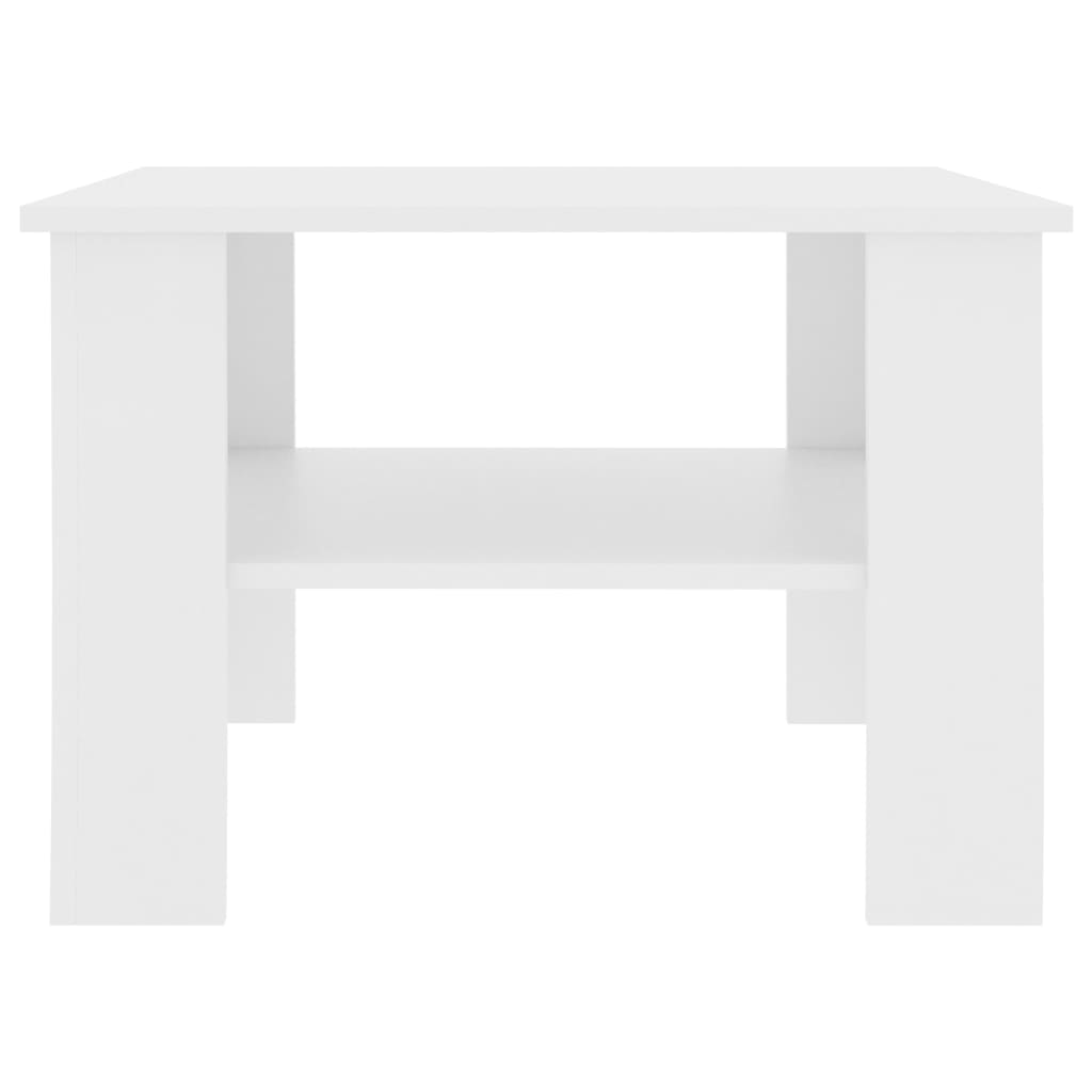 Sofabord Hvid 60x60x42 cm Træ Materiale