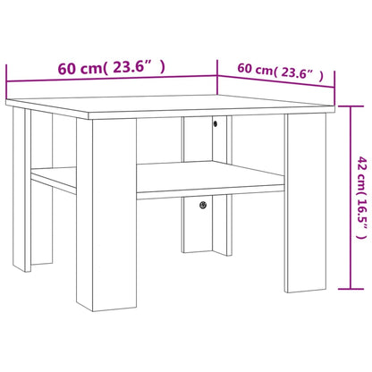 Couchtisch Betongrau 60x60x42 cm Holzwerkstoff