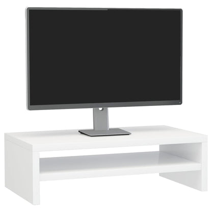 Monitorständer Hochglanz-Weiß 42x24x13 cm Holzwerkstoff