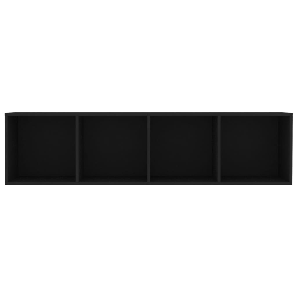 Bücherregal/TV-Schrank Schwarz 143×30×36 cm
