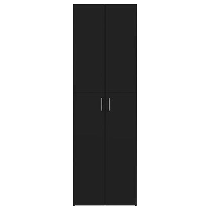 Büroschrank Schwarz 60x32x190 cm Holzwerkstoff