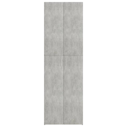 Kontorskab Beton Grå 60x32x190 cm Træ Materiale