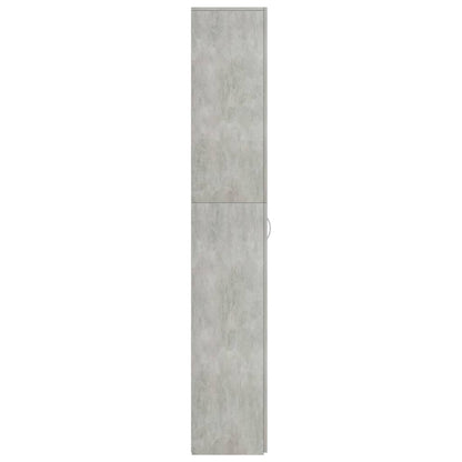 Kontorskab Beton Grå 60x32x190 cm Træ Materiale