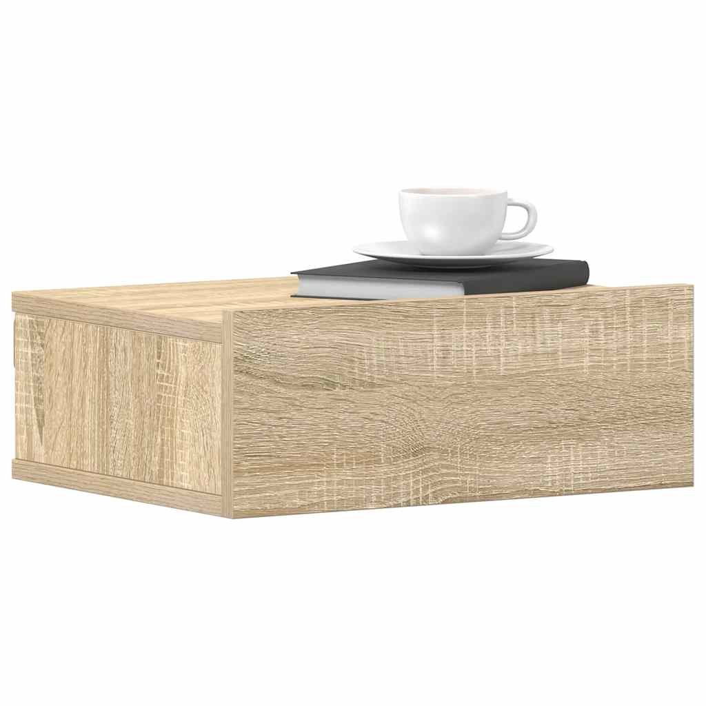 Hängender Nachttisch Sonoma-Eiche 40x30x15 cm Holzwerkstoff