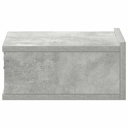 Hängender Nachttisch Betongrau 40x30x15 cm Holzwerkstoff