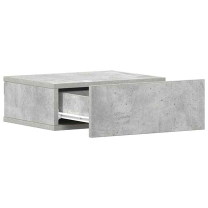 Hängende Nachttische 2 Stk. Betongrau 40x30x15 cm Holzwerkstoff