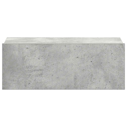 Hängende Nachttische 2 Stk. Betongrau 40x30x15 cm Holzwerkstoff