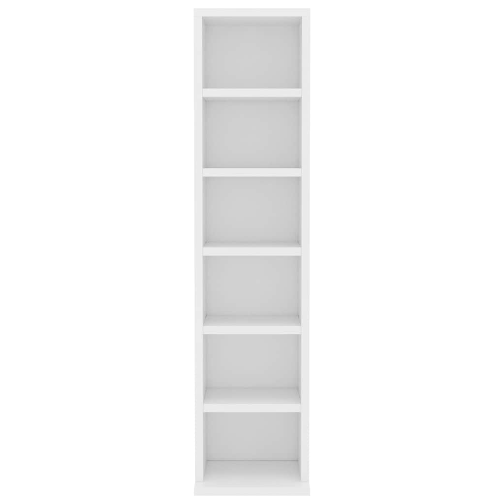 CD-Schrank Weiß 21x20x88 cm Holzwerkstoff