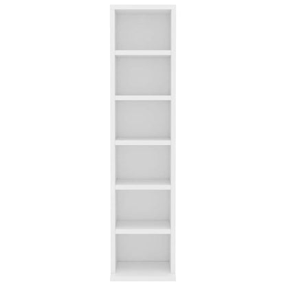 CD-Schrank Weiß 21x20x88 cm Holzwerkstoff