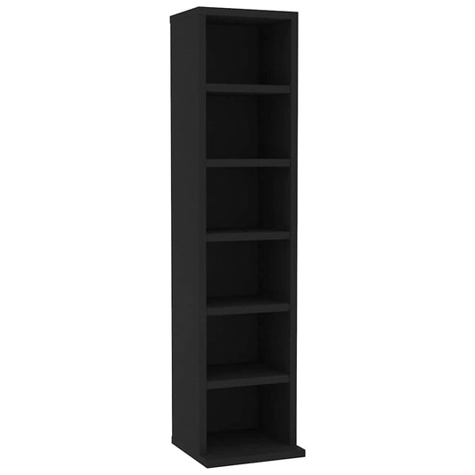 CD-Schrank Schwarz 21x20x88 cm Holzwerkstoff